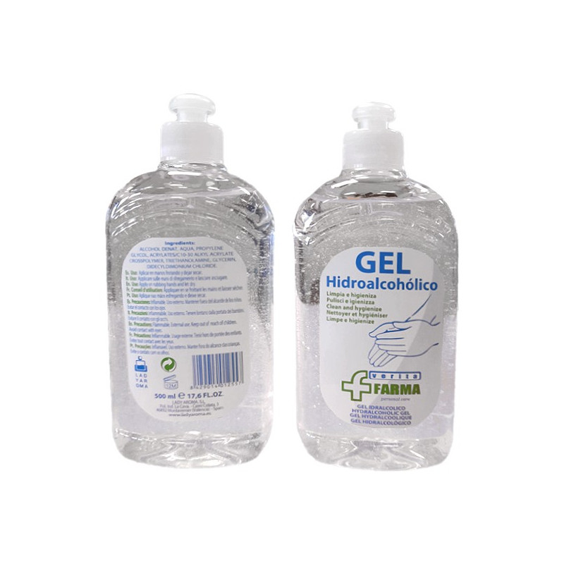 gel hydroalcoolique 500ml - nouveau packaging de ladyaroma