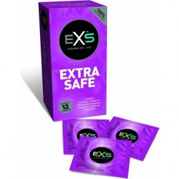 exs extra safe - préservatif naturel - pack 12 de exs condoms