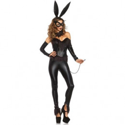 costume 6pcs lapine coquine noir de leg avenue