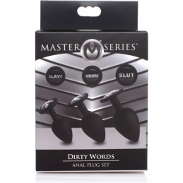 master series - jeu de plugs en silicone - noir de xr brands-2