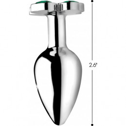 lucky clover gem -plug anal big, silver trebol de xr brands-4
