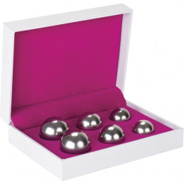 set 6 balles chinoises ben wa balls different weight silver de SHOTS