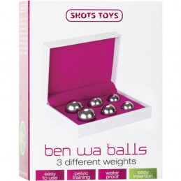 set 6 balles chinoises ben wa balls different weight silver de shots-2