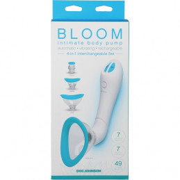 bloom - ventouse clitoris et nipples / turquoise, blanc de doc johnson-3