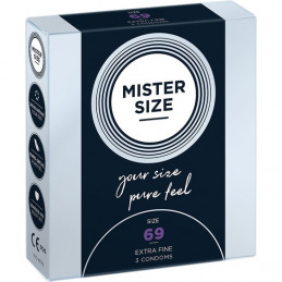 mister size 69 - préservatifs extrafins (pack de 3) de mister size