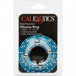 bague en silicone avec perles en acier - taille l de calexotics-2