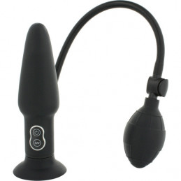 pénis anal gonflable avec vibration noir de seven creations