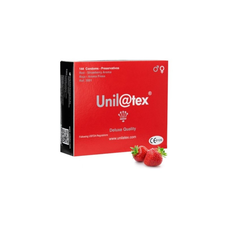 unilatex strawberry condoms 144uds de unilatex