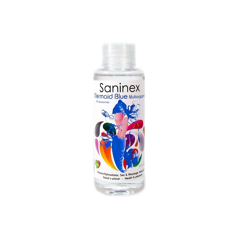 saninex mermaid blue multiorgasmic - huile sexe & massage 100ml de saninex