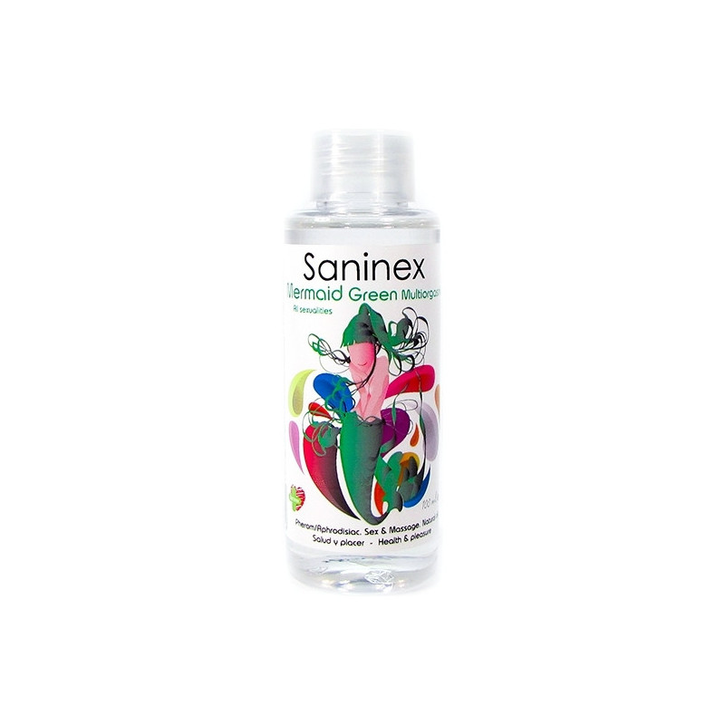 saninex mermaid green multiorgasmic - huile sexe & massage 100ml de saninex