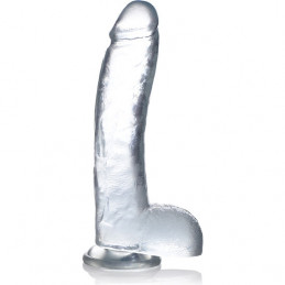 pénis réaliste de 25 cm c-thru avec testicules - transparent