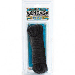 corde bondage japonais coton - noir de doc johnson-2