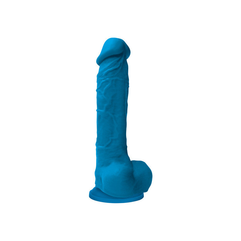plaisirs en couleurs gode penis 20cm bleu  de nsnovelties