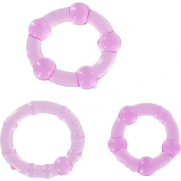 ensemble de trois anneaux de pénis lilas de scala selection