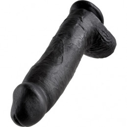 gode realiste bourses 30cm noir - king cock de pipedream