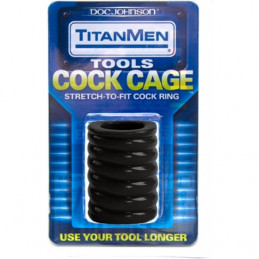titanmen cockcage gaine à pénis annelée noir de doc johnson-2
