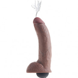 gode ejaculateur 22cm brun - king cock de pipedream