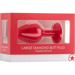 plug silicone rouge pierre blanc diamant - large de shots-3