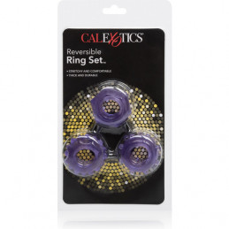 set 3 cockring reversibles violets - premium de calexotics-2