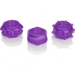 set 3 cockring reversibles violets - premium de calexotics-4