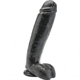 godemichet 25cm testicules noir de toyjoy