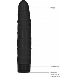 gc pénis vibrant réaliste 19,5cm - noir de shots toys-4