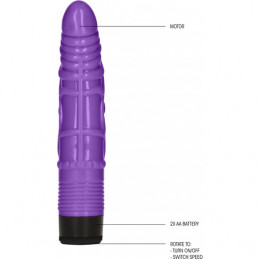 gc pénis vibrant réaliste 19,5cm - violet de shots toys-4