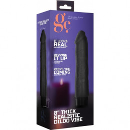 gc vibrante pénis épais réaliste 20cm - noir de shots toys-2