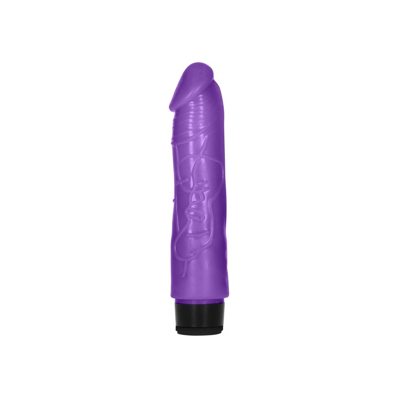 gc pénis vibrante épais réaliste 20cm - violet de shots toys