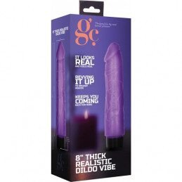 gc pénis vibrante épais réaliste 20cm - violet de shots toys-2