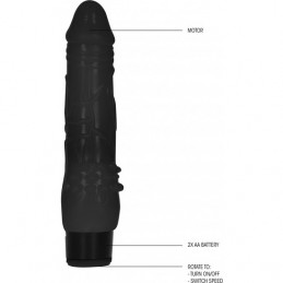 gc réaliste pénis vibrant épais 20cm - noir de shots toys-4