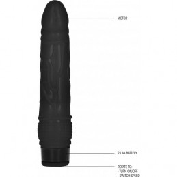 gc réaliste pénis vibrant slim 20cm - noir de shots toys-4
