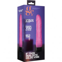 gc réaliste pénis vibrant slim 20cm - rose de shots toys-2