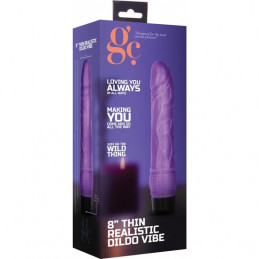 gc réaliste pénis vibrant mince 20cm - violet de shots toys-2