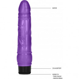 gc réaliste pénis vibrant mince 20cm - violet de shots toys-4
