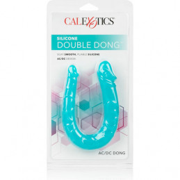double pénis en silicone - turquoise de calexotics-2