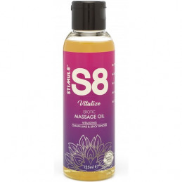 huile de massage s8 vitalice: citron vert omanais et gingembre chaud - 125ml de stimul8