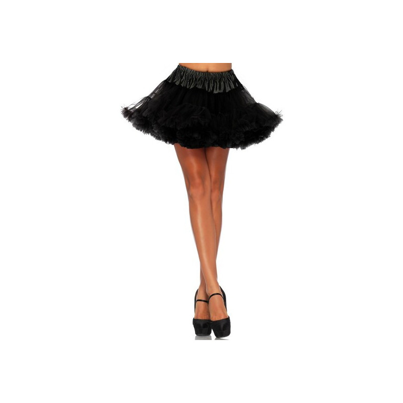 mini jupe froufrous noire de leg avenue