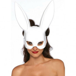 masque lapine aux grandes oreilles lisses blanc de leg avenue