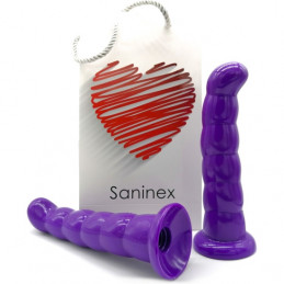 saninex love me - plug anal et gode xxl avec base ventouse - violet de saninex