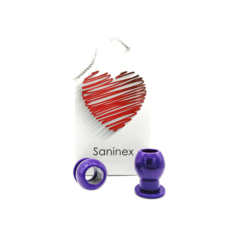 saninex liaison - plug orgasmique tunnel violet de saninex