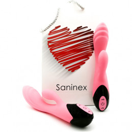 saninex swan - vibromasseur pour point g et clitoris à 10 vitesses - rose de saninex