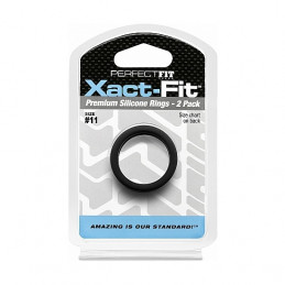 xact-fit pack de 2 anneaux silicone 12cm - noir de perfect fit-2
