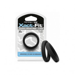 xact-fit pack de 2 anneaux silicone 13,6 cm - noir de perfect fit