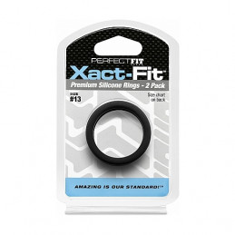 xact-fit pack de 2 anneaux silicone 13,6 cm - noir de perfect fit-2