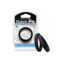 xact-fit pack de 2 anneaux silicone 14,4cm - noir de perfect fit