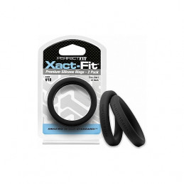 xact-fit pack de 2 anneaux silicone 17,5cm - noir de perfect fit
