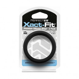 xact-fit pack de 2 anneaux silicone 19cm - noir de perfect fit-2