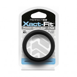 xact-fit pack de 2 anneaux silicone 20cm - noir de perfect fit-2
