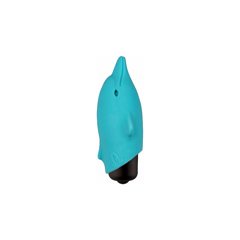 vibromasseur de poche en silicone dauphin - bleu de adrien lastic
